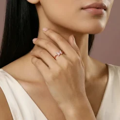 Rose Gold Flutter Shine Ring (Size 12)