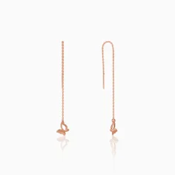 Rose Gold Fluttering Beauty Sui Dhaga Earrings
