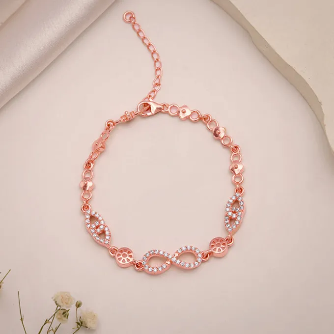 Rose Gold Forever Infinity Love Bracelet