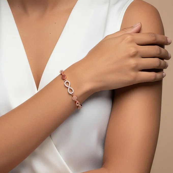 Rose Gold Forever Infinity Love Bracelet