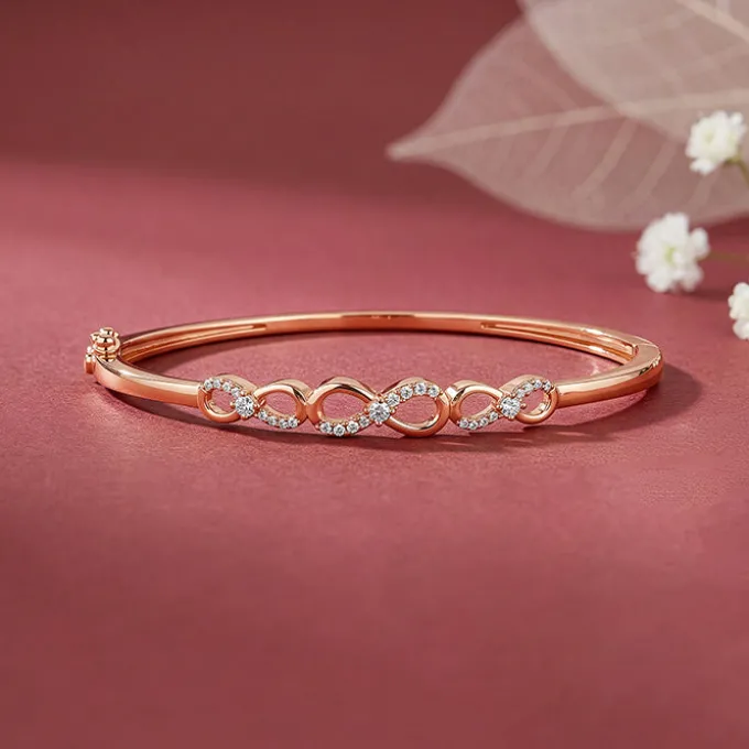 Rose Gold Foreverloop Cuff Bracelet (Size 2.6)