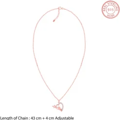 Rose Gold Forevermore Pendant With Link Chain