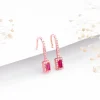 Rose Gold Fuchsia Earrings