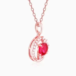Rose Gold Full of Love Pendant with Link Chain