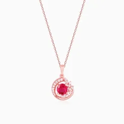 Rose Gold Full of Love Pendant with Link Chain