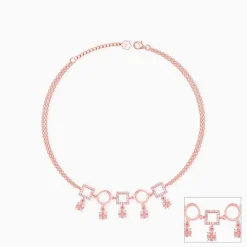 Rose Gold Geometric Anklet