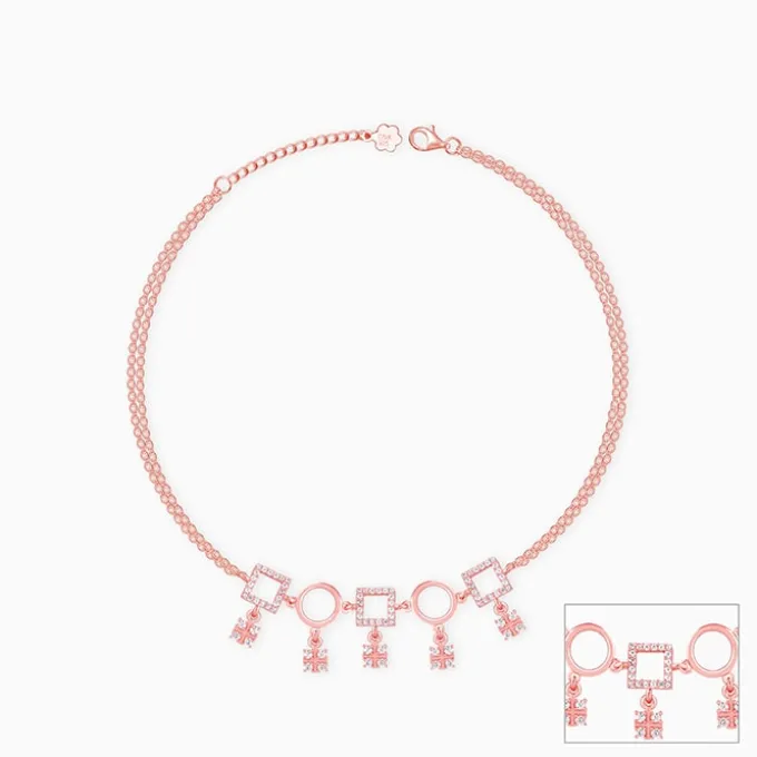 Rose Gold Geometric Anklet