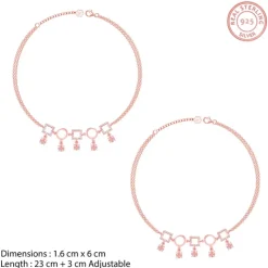 Rose Gold Geometric Anklet