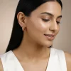 Rose Gold Gleam Knot Hoop Earrings