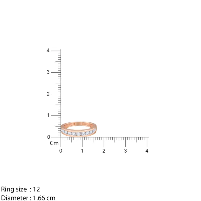 Rose Gold Glistening Amber Diamond Ring