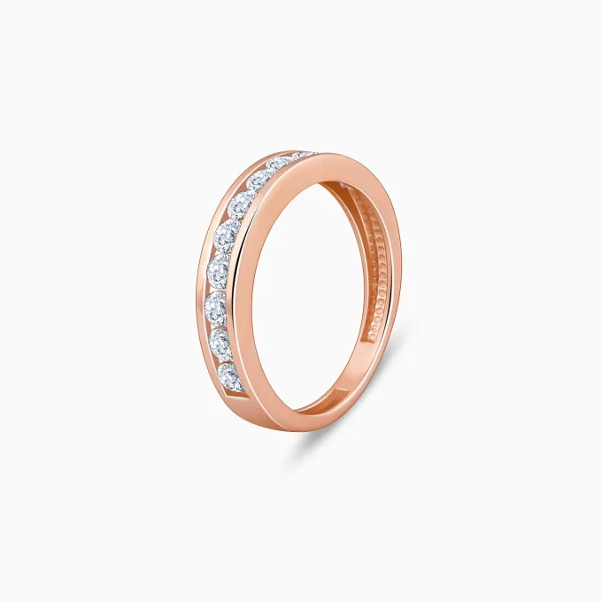 Rose Gold Glistening Amber Diamond Ring