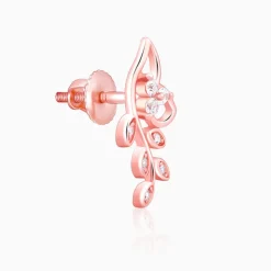Rose Gold Glittering Earrings