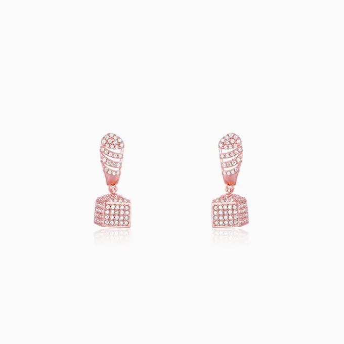 Rose Gold Glittering Grace Jhumki
