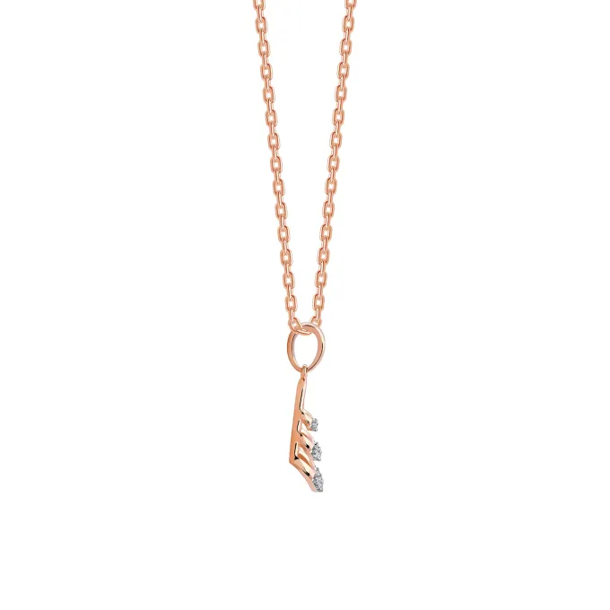 Rose Gold Globule Diamond Pendant