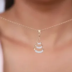 Rose Gold Globule Diamond Pendant