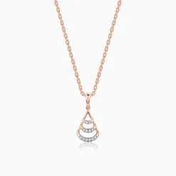 Rose Gold Globule Diamond Pendant