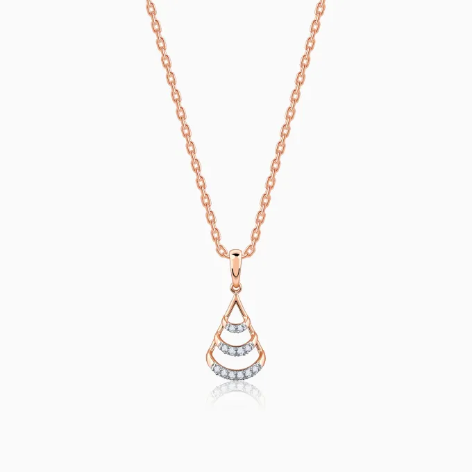 Rose Gold Globule Diamond Pendant
