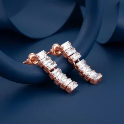 Rose Gold Glow Dangler Earrings