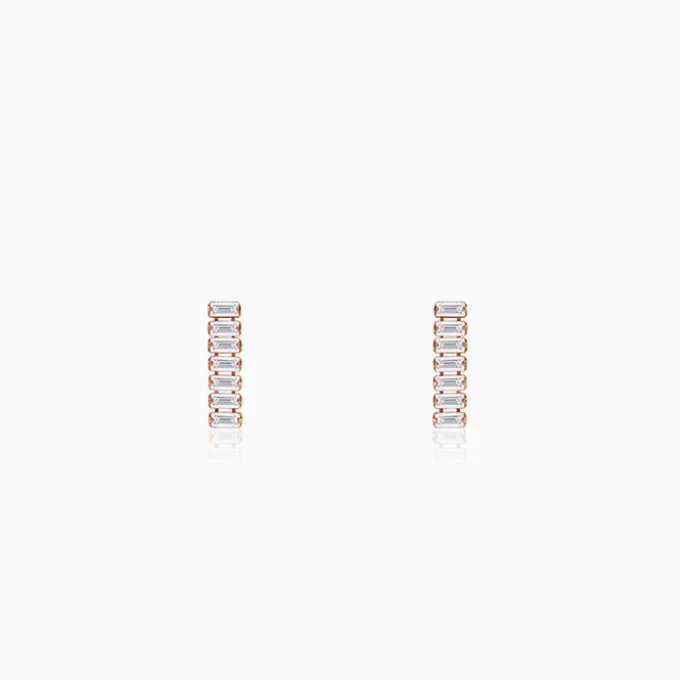 Rose Gold Glow Dangler Earrings