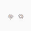 Rose Gold Glowing Sun Lab Grown Diamond Earrings