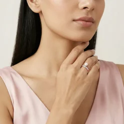 Rose Gold Grace Pearl Bypass Ring