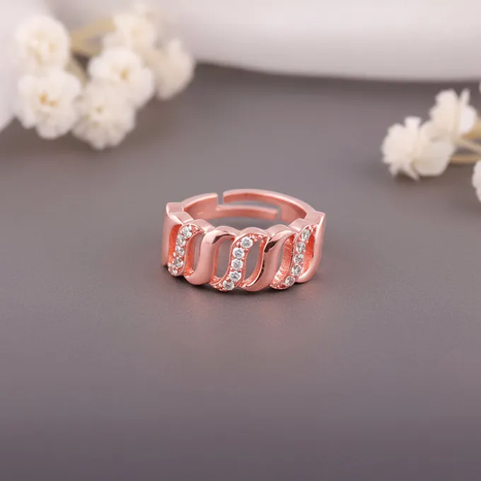 Rose Gold Gracious Wave Ring