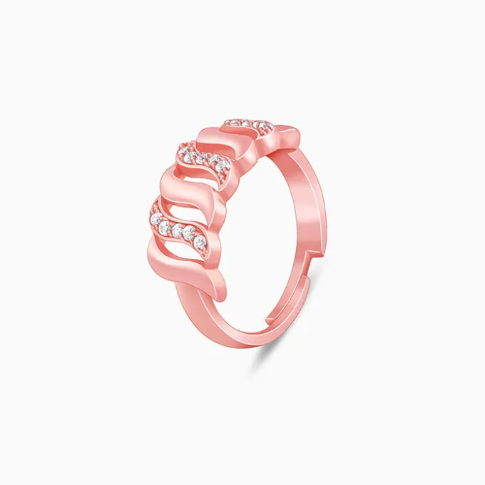 Rose Gold Gracious Wave Ring