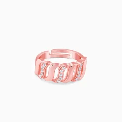 Rose Gold Gracious Wave Ring