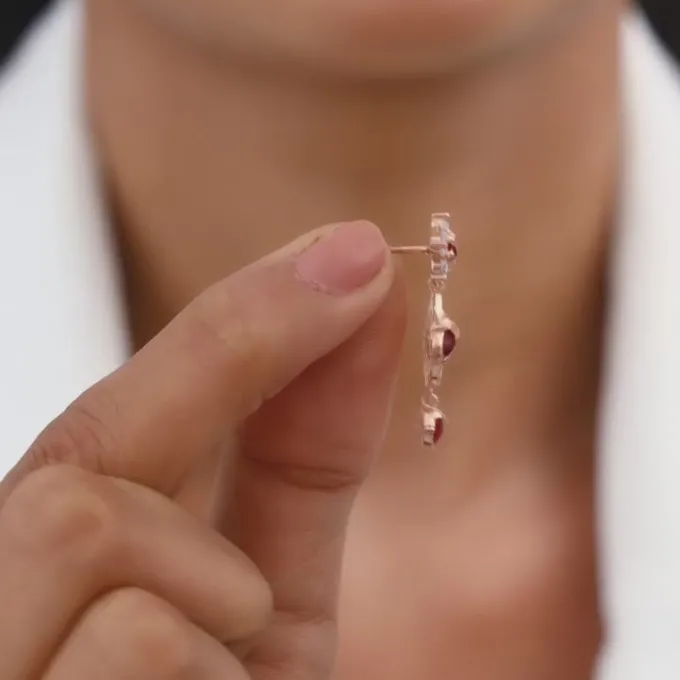 Rose Gold Grow in Love Earrings