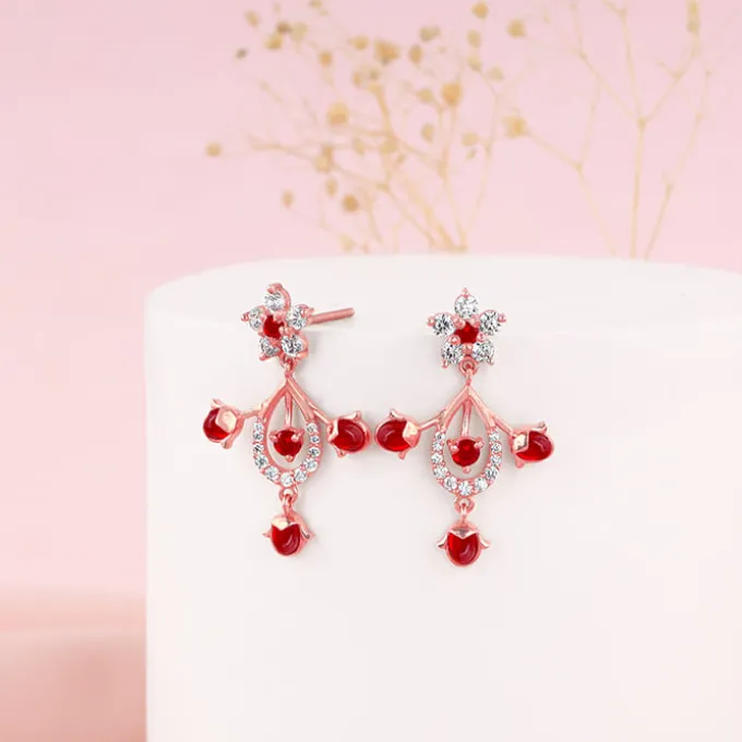 Rose Gold Grow in Love Earrings