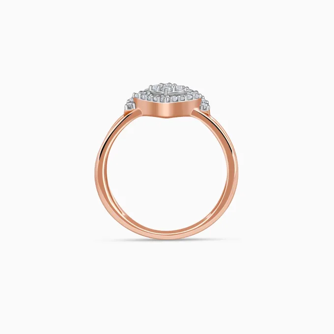 Rose Gold Halo Prism Lab Grown Diamond Ring