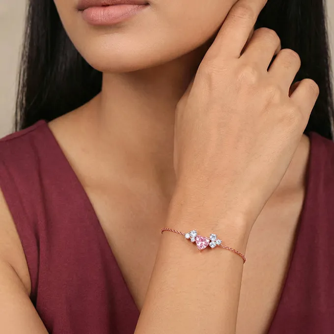 Rose Gold Heart Beat Bracelet