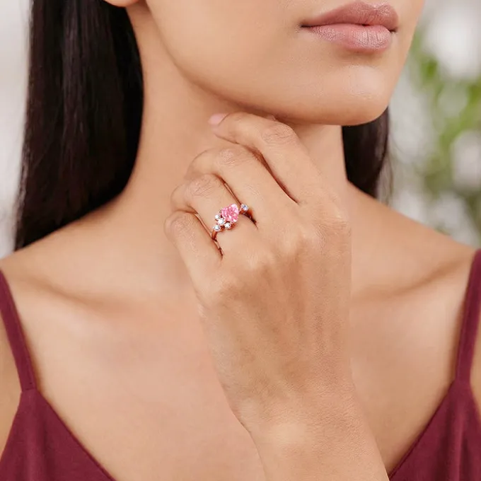 Rose Gold Heart Beat Ring