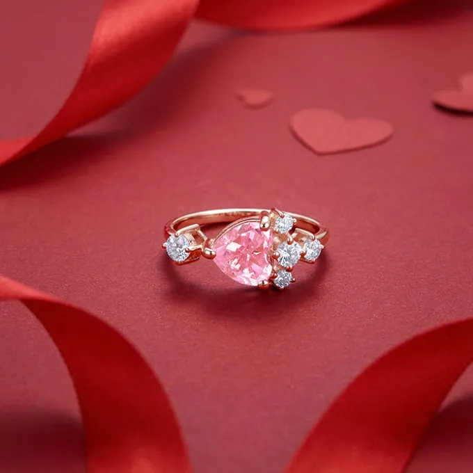 Rose Gold Heart Beat Ring