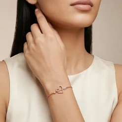 Rose Gold Heart Bracelet
