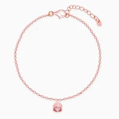 Rose Gold Heart in Seashell Bracelet