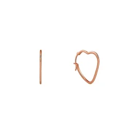 Rose Gold Heart It Hoop Earrings