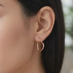 Rose Gold Heart It Hoop Earrings