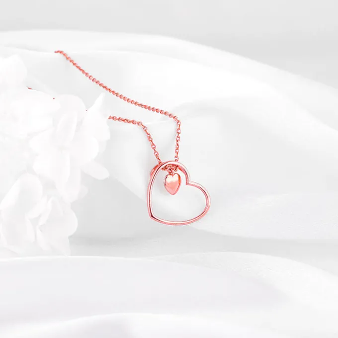 Rose Gold Heart Necklace