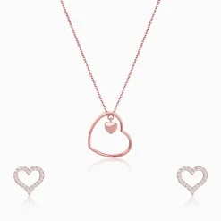 Rose Gold Heart Set