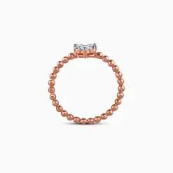 Rose Gold Heart Solitaire Lab Grown Diamond Ring