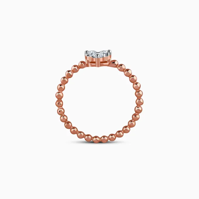 Rose Gold Heart Solitaire Lab Grown Diamond Ring