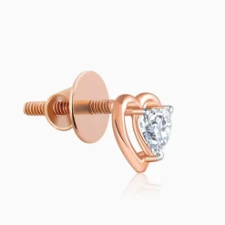 Rose Gold Heart Throb Lab Grown Diamond Earrings