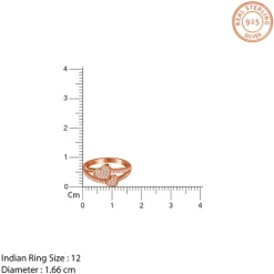 Rose Gold Heart Whisper Ring (Size 12)