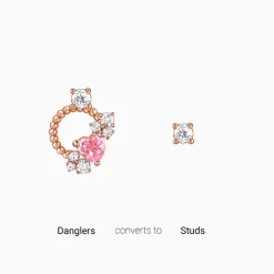 Rose Gold Heartbound Earrings