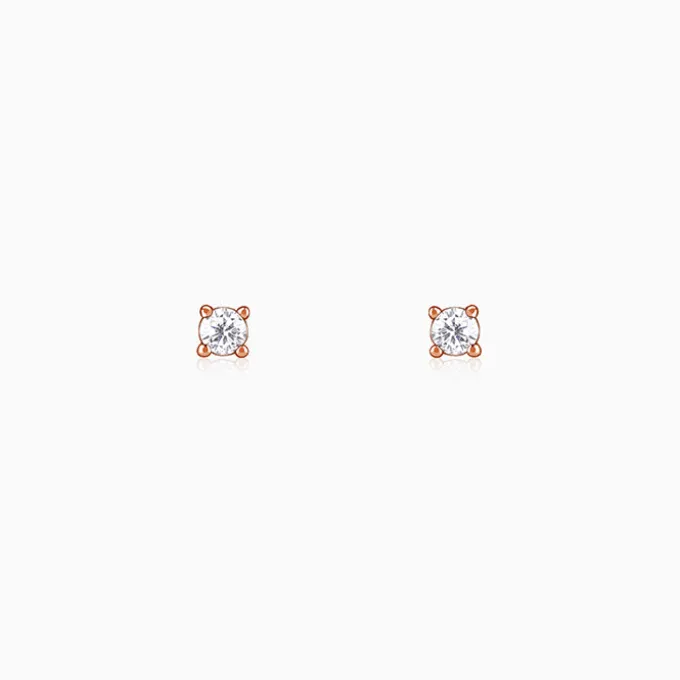 Rose Gold Heartbound Earrings