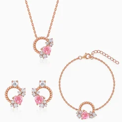 Rose Gold Heartbound Set of 3