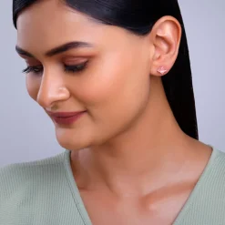 Rose Gold Heartlet Glow Studs