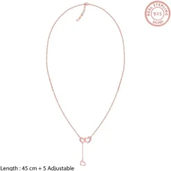 Rose Gold Hearts Dripping with Love Necklace