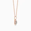 Rose Gold Hexagon Diamond Pendant